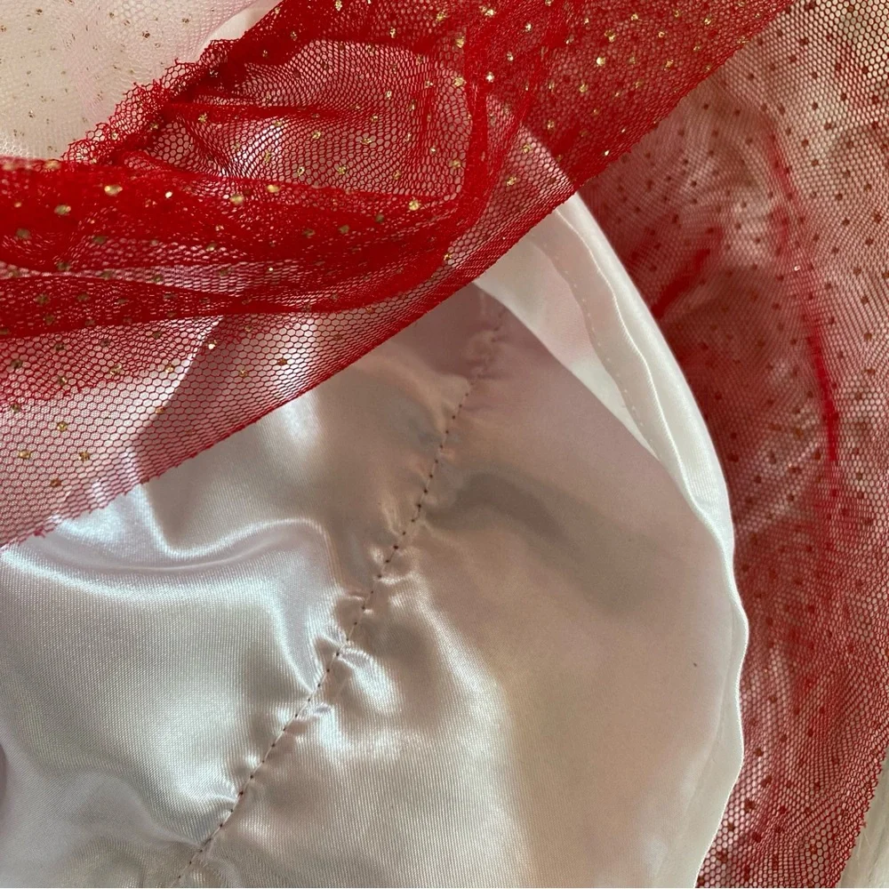 Carter's White and Red Long Sleeve Dress